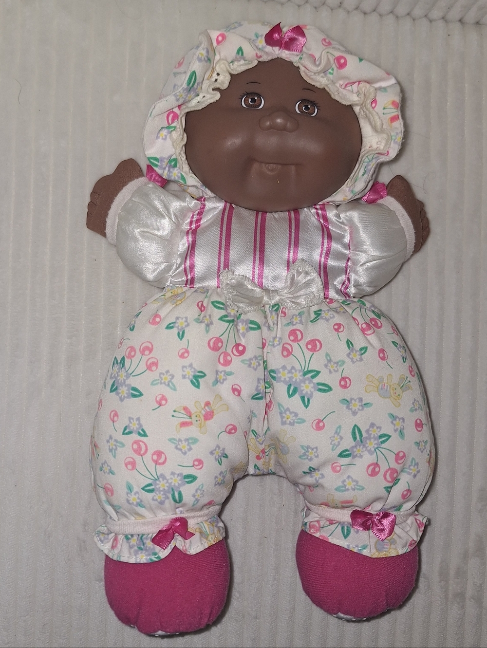 Cabbage Patch Kids Rattle Baby Doll 1995 African American Baby Soft Crib Lovey